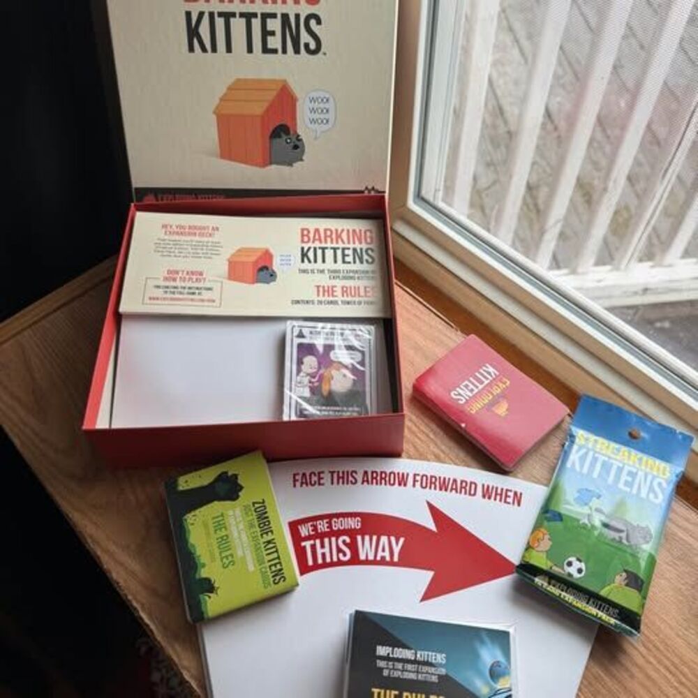 Exploding Kittens Card Game Bundle with 4 Expansion Packs